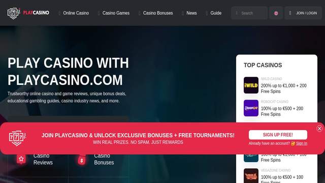 PlayCasino casino screenshot
